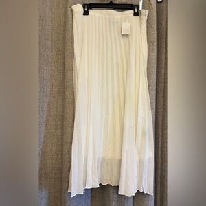 White Pleated Skirt